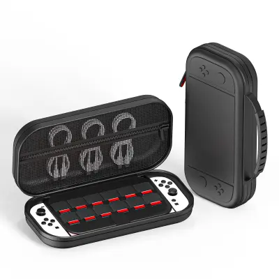 Prostorna črna PU torbica za Nintendo Switch 2 (MAX)