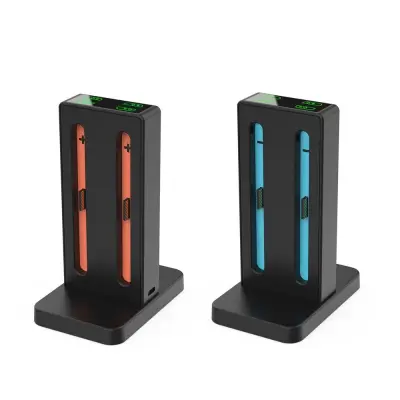 Polnilna postaja za Switch2: štiri ročke hkrati s svetlobnim indikatorjem