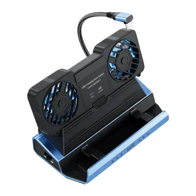 9-v-1 USB-C priklopna postaja z odstranljivim dvojnim ventilatorjem