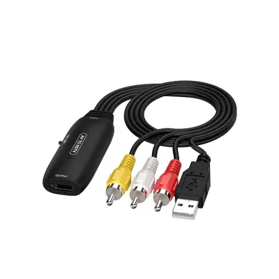 AV na HDMI pretvornik kabel - RCA kompozitni na HDMI adapter z USB napajanjem