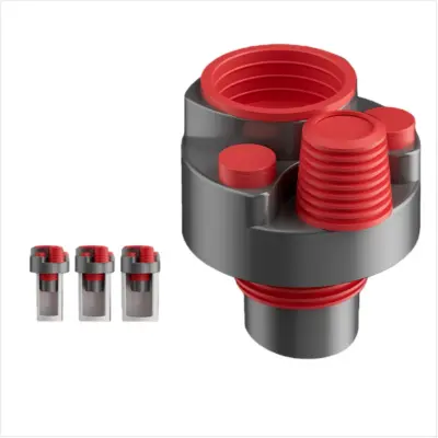 Rdeč & Siva Štirismerna Nadgradnja Kuhinjski Integriran Odtočni Deodorant