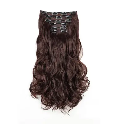 Kodrasti podaljški za lase s 16 sponkami, 6 kosov