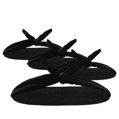 Enostavni valovi: Set za kodranje las z lokom brez toplote (4 kosi) Black