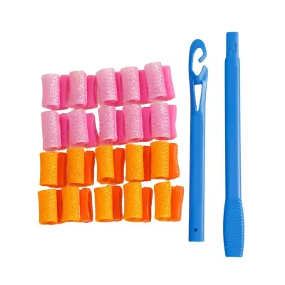 20 Kosov Set Navijal za Lase Brez Toplote - Enostavno Ustvarjanje Kodrov