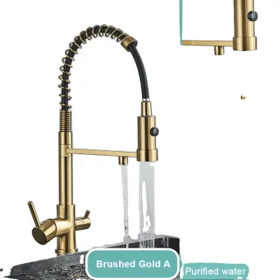 Kuhinjska pipa, 360-stopinjska rotacija, čiščenje vode, brušeno zla