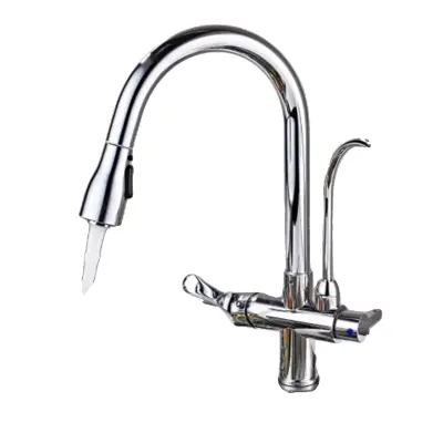 Kuhinjska pipa, višina 16,1 palca, eleganten sodoben stil -srebrna