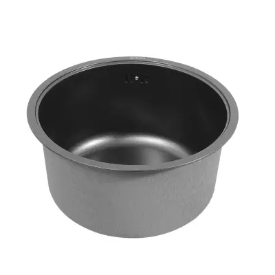 Kovinska okrogla kuhinjska pomivalna korita, trdna konstrukcija, učinkovito odvodnjavanje -14.2in