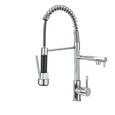 Kuhinjska pipa z izvlečnim ročajem, 360° vrtljiva, izvlečna šoba -Krom A