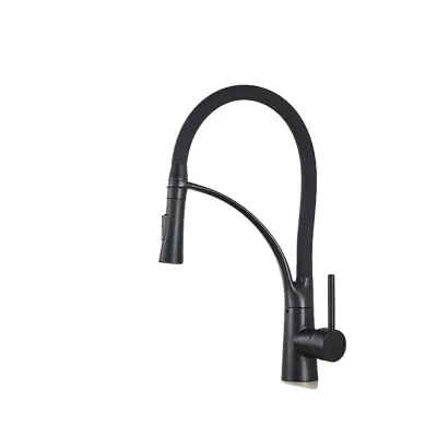 Kuhinjska pipa, izvlečna šoba, enoročna kontrola -Črna