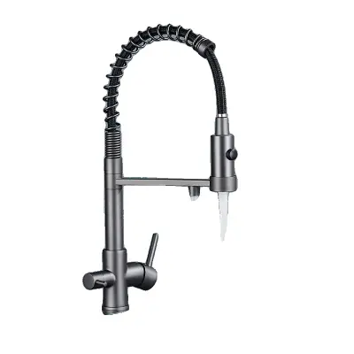 Kuhinjska pipa, montaža na pult, način vrtenja pršilnega curka, barva Gun G