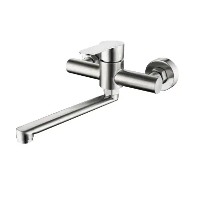 Kuhinjska pipa, mešanje vroče in hladne vode, moderen dizajn -Srebrna