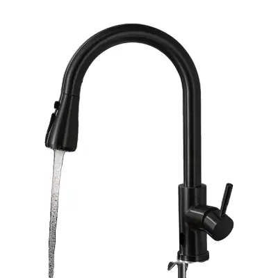 Brezdotikovna kuhinjska pipa, funkcionalnost izvlečenja, trpežna iz nerjavečega jekla, hwx-bl