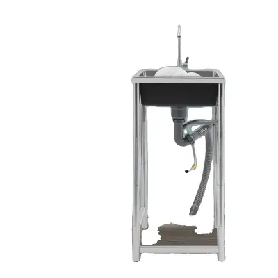 Kuhinjski umivalnik, nerjaveče jeklo, samostoječ, enojna posoda