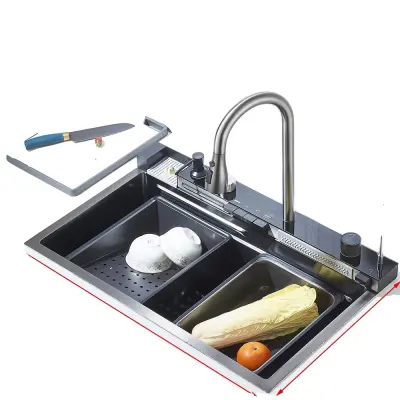 Kuhinjski pipa, enojna skleda, podometna namestitev, brušen nerjaveč jeklo -Siva B1