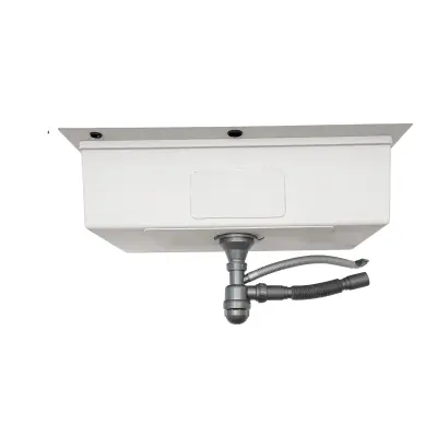 Kuhinjski umivalnik, 33 palcev, enojna posoda, 304 nerjaveče jeklo, zgornja montaža, pravokotna