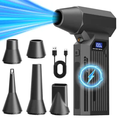 Prenosni ročni zračni puhalnik - 110000 RPM Turbo ventilator Brezžični električni čistilec prahu