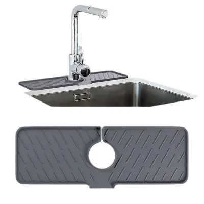 Večnamenska zložljiva odtočna podloga za pipo Velika silikonska blazinica za pipo DarkGrey