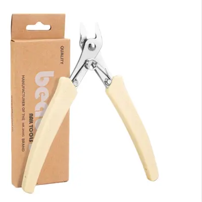 Nadgrajene klešče za odstranjevanje okrasnih kamenčkov za nohte - bele, nerjaveče jeklo