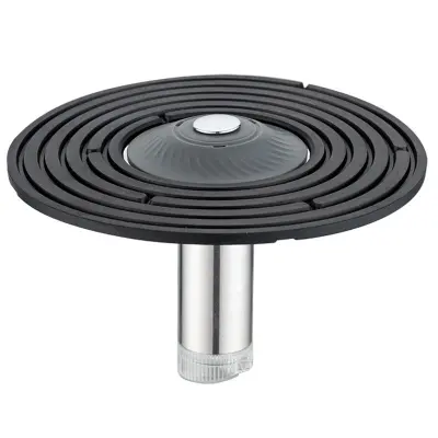 Velik premer zmanjšuje jedro talnega odtoka - srednje/dolgi slog, nerjaveče jeklo 304 Grey