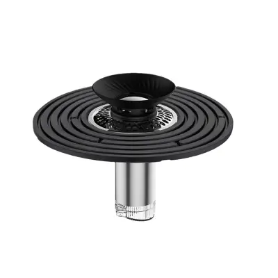 Velik premer zmanjšuje jedro talnega odtoka - srednje/dolgi slog, nerjaveče jeklo 304 Black