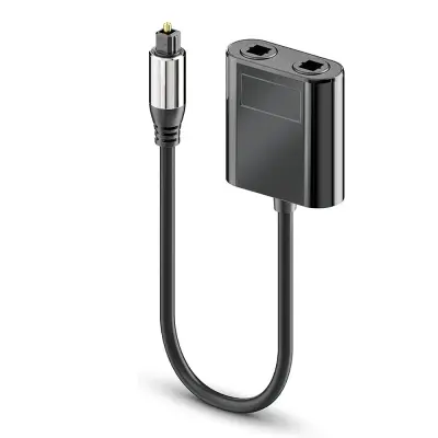 0.25m optični avdio razdelilnik - 1 vhod 2 izhoda Toslink SPDIF adapter