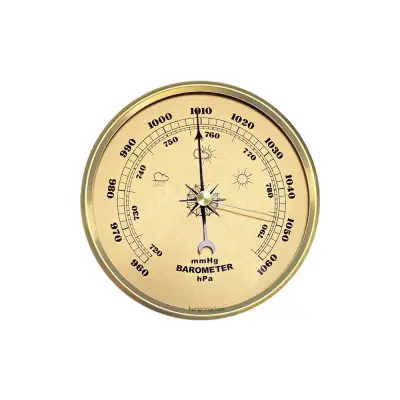 130mm Zlati Barometer - Merilnik Natančnega Atmosferskega Tlaka