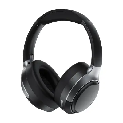 J19 Hibridne Naglavne Slušalke z Odpravljanjem Hrupa - Črne