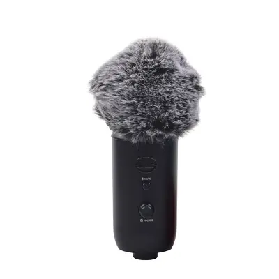 Mikrofon Schutzhülle, Grauer Fell Windschutz für Blue Yeti/Pro
