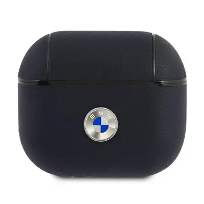 BMW BMA3SSLNA ETUI ZA AIRPODS 3 LOGO IZ PRAVEGA USNJA SREBRNA