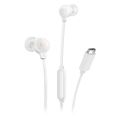 Motorola Sound Earbuds 3C‑S biele – In‑Ear slúchadlá s mikrofónom a čistým HD zvukom