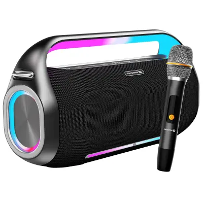 Swissten, Zvočnik Bluetooth s prenosnim mikrofonom 15 ur avtonomije, Črna