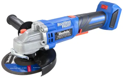 18V kotni brusilnik 125 mm WWSBL 125 variabilna hitrost 3500-9000 vrt/min ergonomski