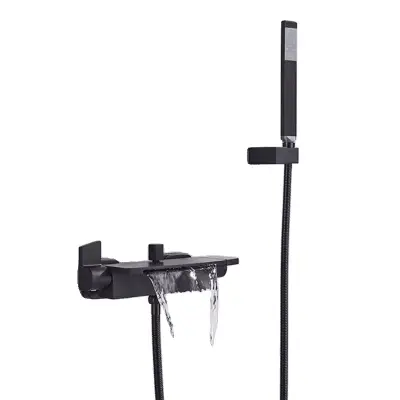 Mesing stenski pipa, dvojna ročna kontrola, keramična ventilna jedra, mat črna