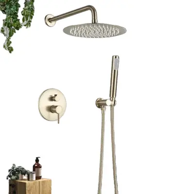 Súprava sprchovej batérie do kúpeľne, 12 palcová dažďová hlavica, moderný dizajn - 2 spôsoby 16 palcov