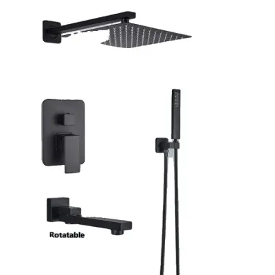 Súprava sprchovej batérie, systém dažďovej sprchy, nástenná montáž