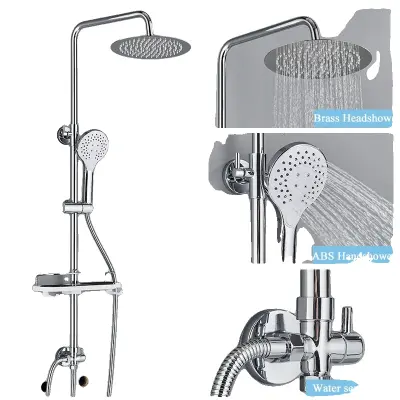 Sprchový set, výškovo nastaviteľný, dvojitá funkčnosť - chróm A