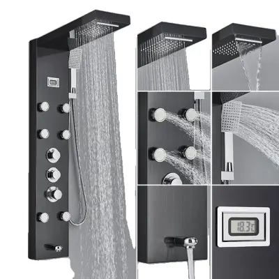 Tuš panel, termostatska kontrola, masažni curki, 1258 Č