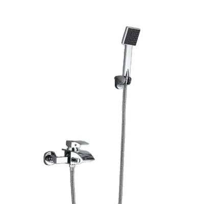 Súprava sprchovej batérie do kúpeľne, vodopádová batéria do vane, nástenná montáž - Chróm