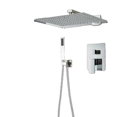 Sprchová batéria, zabudovaný kartridž, dažďová sprchová hlavica - 2 Cestný 12 palcov