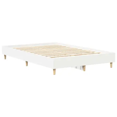 vidaXL Konstrukcija postelje Bela 137 x 190 cm Konstruiran les