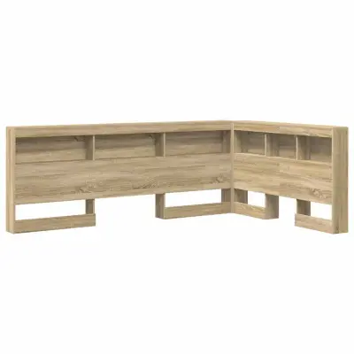 vidaXL Skladiščni naslon s polico Sonoma hrast 207,5 x 137,5 x 76,5 cm