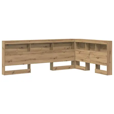 vidaXL Skladiščni naslon s polico Umetni hrast 207,5 x 137,5 x 76,5 cm