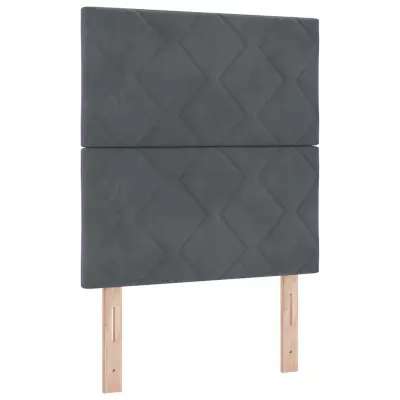 vidaXL Vzglavje z vzglavjem Temno siva 80 cm Žamet