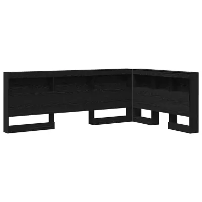 vidaXL Skladiščni naslon Črna Orehovina 207,5 x 137,5 x 76,5 cm