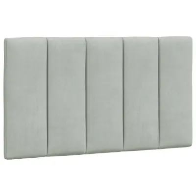 vidaXL Blazina za vzglavje Hanko svetlo siva 90 cm žamet
