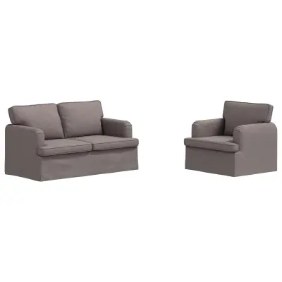 vidaXL Kavč 2 pcs Taupe