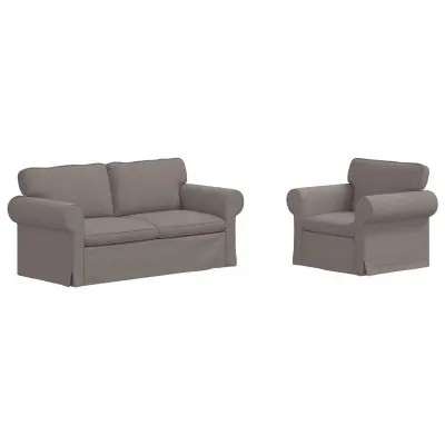 vidaXL Kavč 2 pcs Taupe