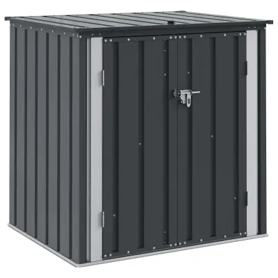 vidaXL Škatla za shranjevanje v vrtu Črna 101,5 x 82 x 100 cm Jeklo