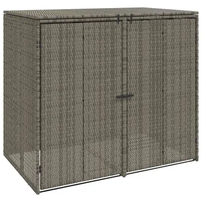 vidaXL Škatla za smeti 2 pcs Siva 65 x 80 x 115 cm Polietilen