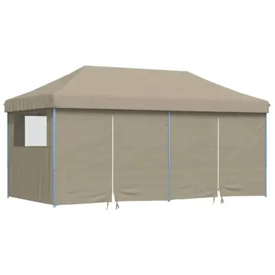 vidaXL Šotor za zabave Pop-up Taupe 580 x 292 x 315 cm Oxford tkanina